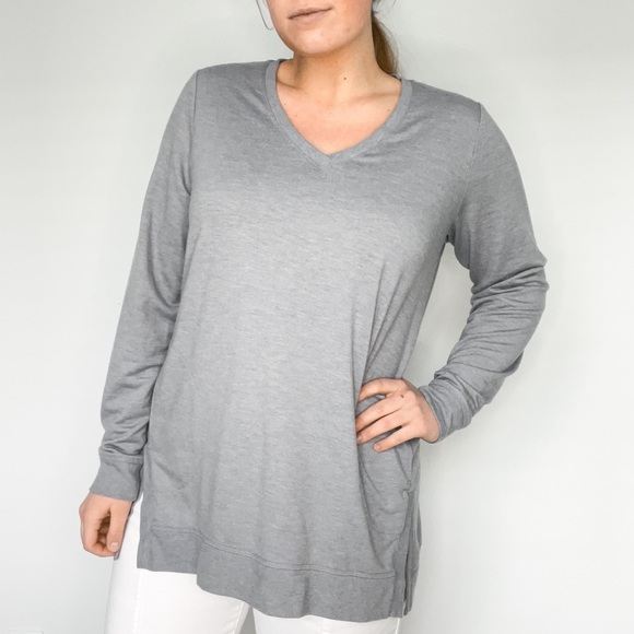 Logo Lounge Grey Tunic Sweatshirt Long Sleeve Tee